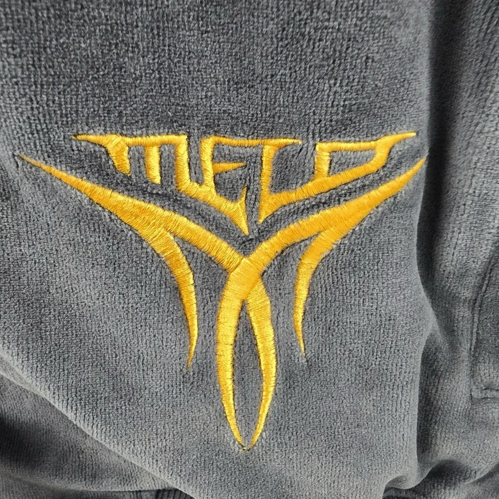 Nike Air Jordan Melo Velour Track Jacket Gray Orange Full Zip Men's Small